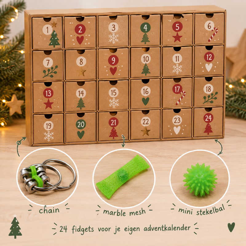 24 fidgets voor je eigen adventskalender