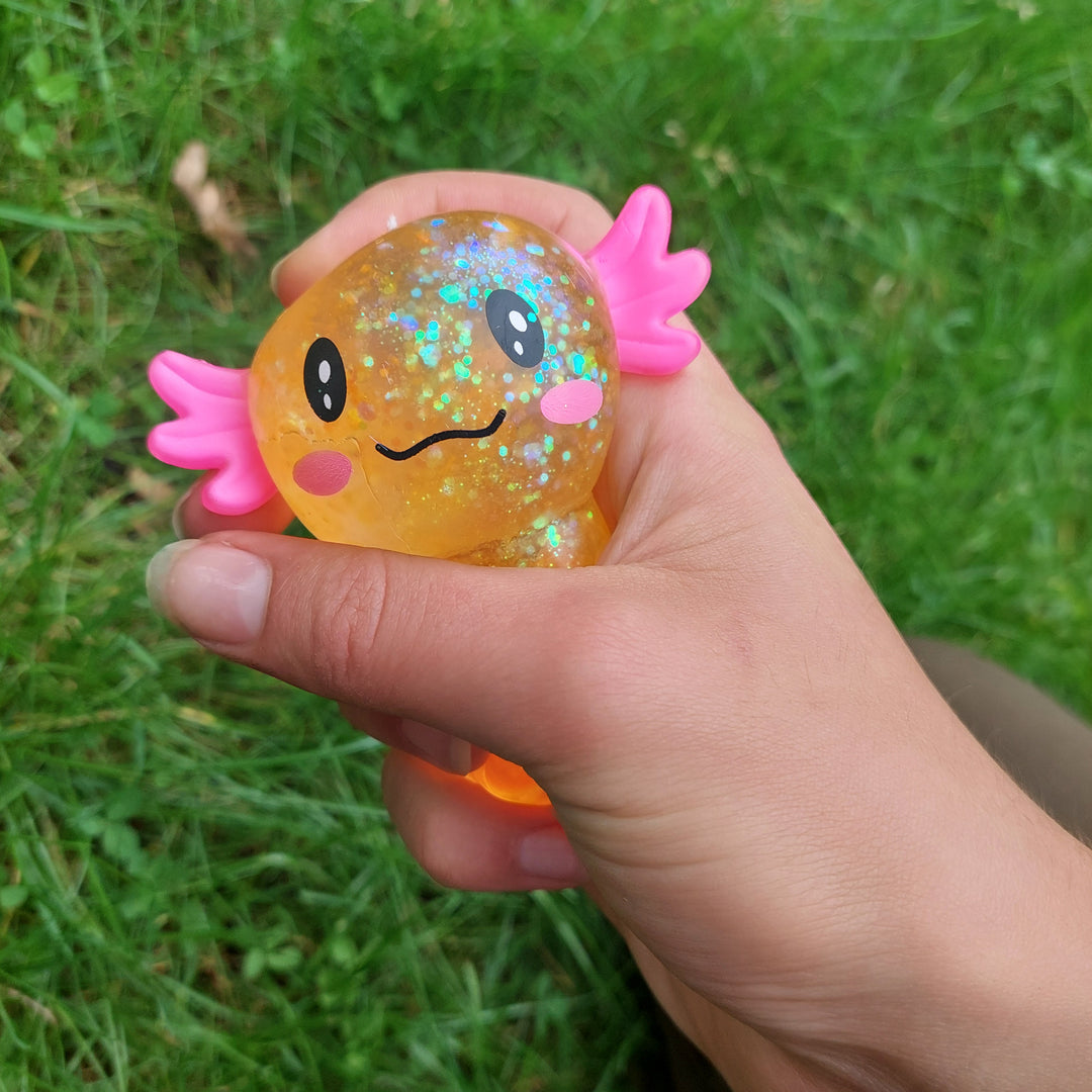 schattige Axolotl antistressbal maltose, fidget