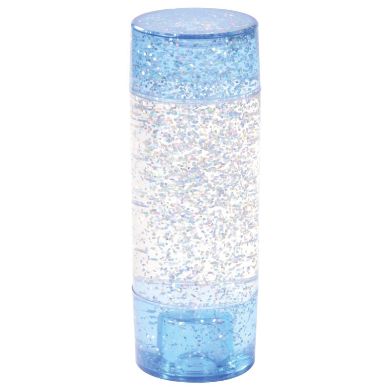 blauwe slow motion glitter tube, glitter liquid timer blauw