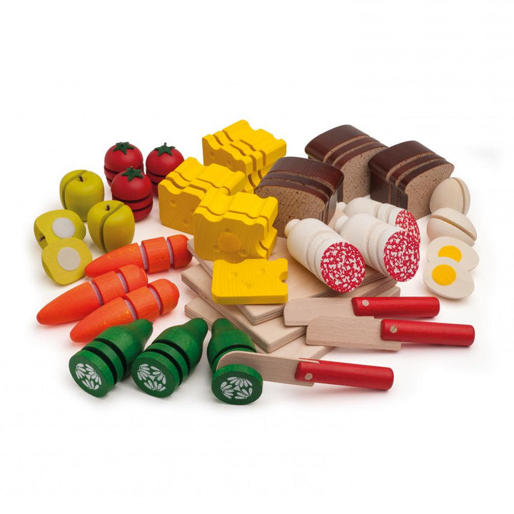 Snijgroen, fruit en brood set