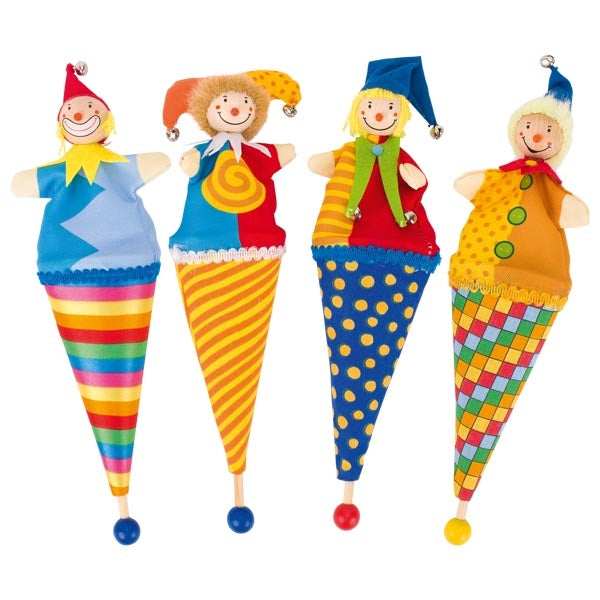 Stick figure clown