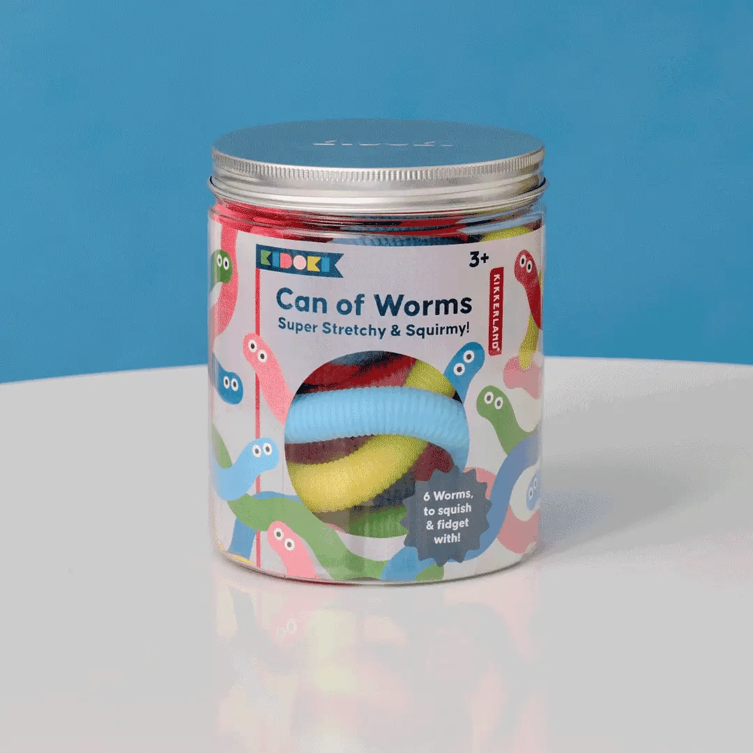 Dose mit 6 Würmern