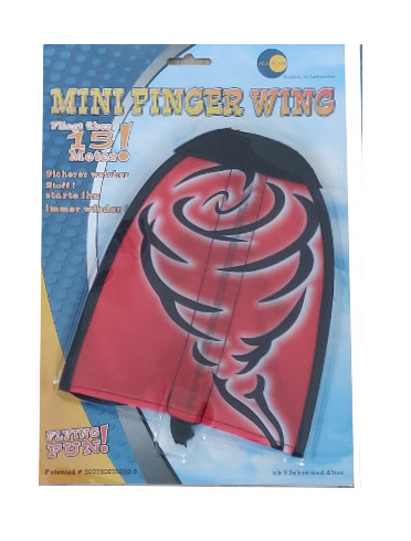 Mini vinger wing rood in verpakking