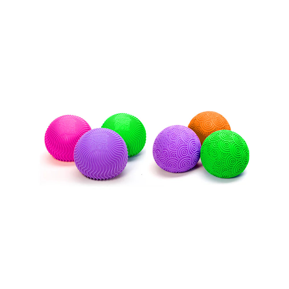  Super NeeDoh Ripples ballen, alle zes soorten en kleuren, autismespeelgoed