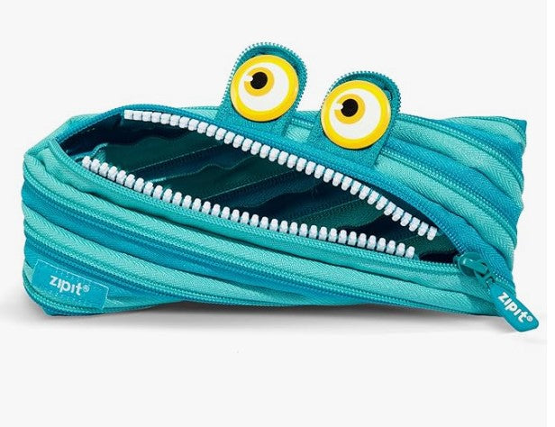 rits etui met grote ogen van zip it, zipit, rietsetui, etui, pennen etui