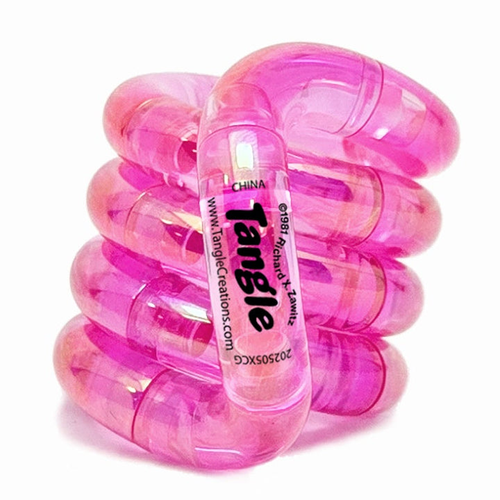 tangle gem roze, transparnente roze tangle , fidget