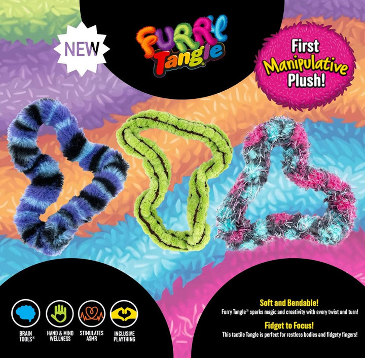 Furry tangle soft and bendable fidget to focus