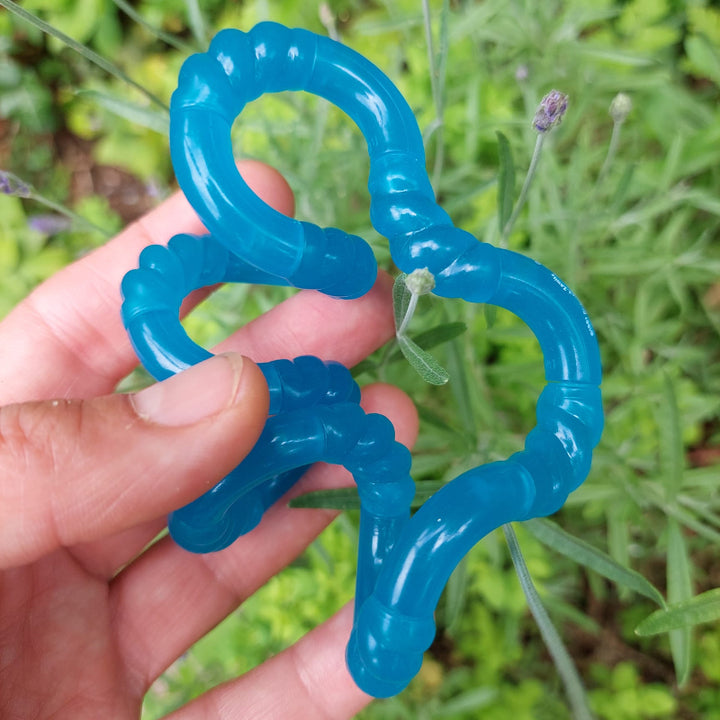 tangle glow in the dark blauw, structuur tangle, fidget toys