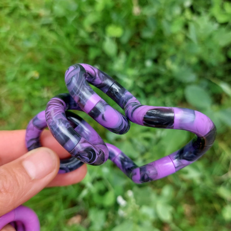 marble tangle, fidget, friemelspeelgoed, fidgettoys, paars zwart 