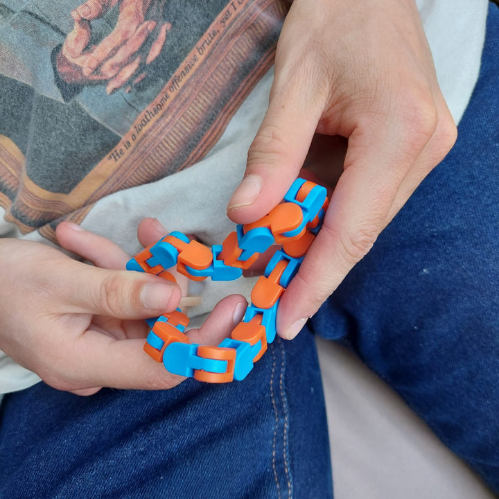 schakel puzzel slang, fidget speelgoed, friemelspeelgoed