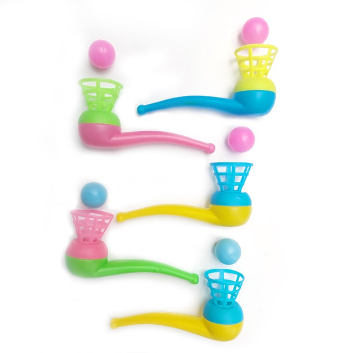 blaasballen mini, 5 stuks, partypak, logopedie pijp, blaasspel, motoriekspeelgoed