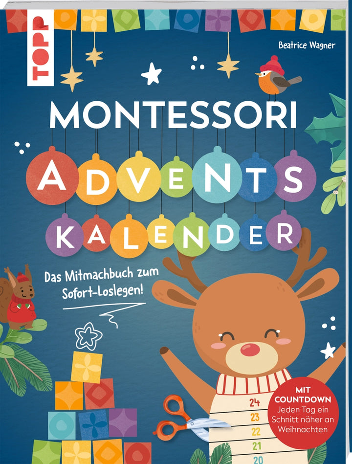 montessori adventskalender bastelbuch, motorik basteln in der vorweihnachtszeit