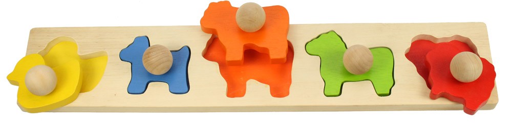 bigjigs Reuze knoppen dierenplank