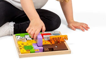 bigjigs Dieren Lock-A-Block tetris puzzel