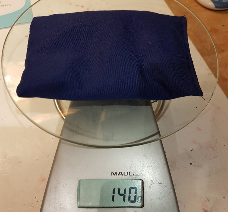 JToys Pittenzakjes blauw op weegschaal, 140g per pittenzak, motoriekspeelgoed