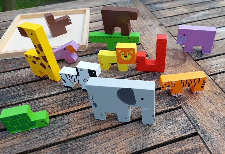 bigjigs Dieren Lock-A-Block tetris puzzel