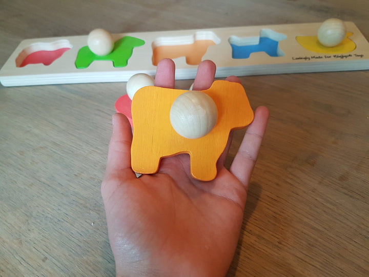 bigjigs Reuze knoppen dierenplank