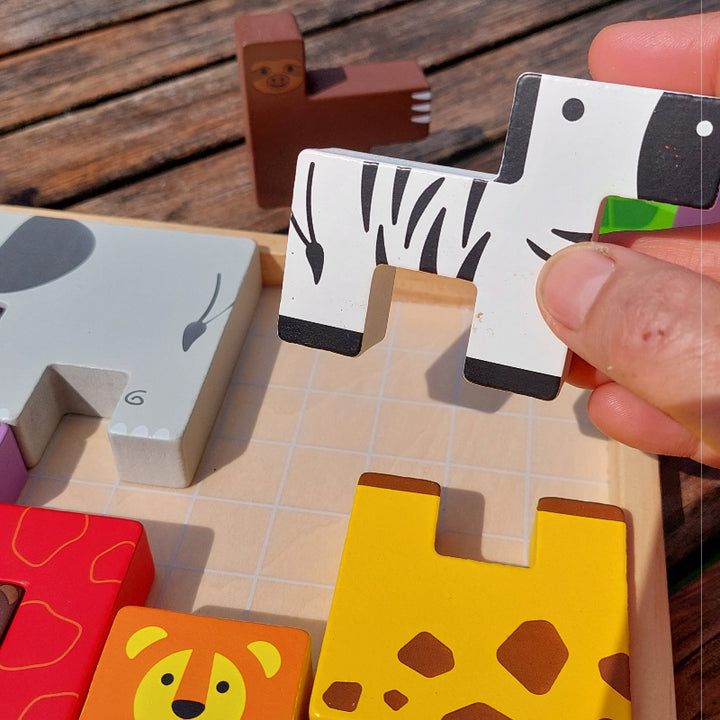 bigjigs Dieren Lock-A-Block tetris puzzel