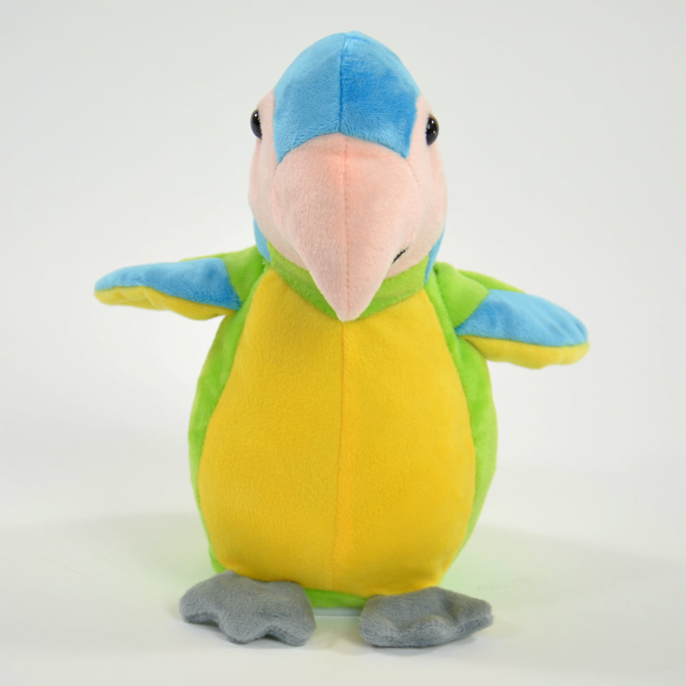 Toys42Hands Knuffel recorder groene papegaai