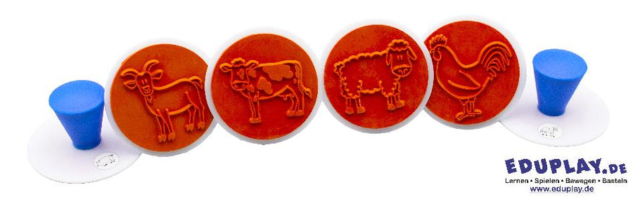 JToys Boerderijdieren reuzestempels 6 stuks