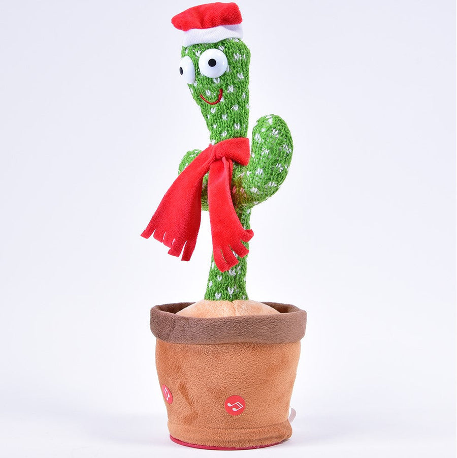 napraat knuffel recorder kakus met kerstmuts, logopediemateriaal