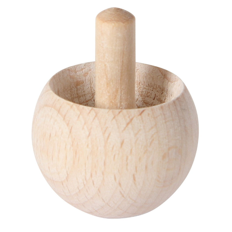 omkeertol onbehandelt hout, montessorie materiaal, diy inkleuren, maak je eigen tol