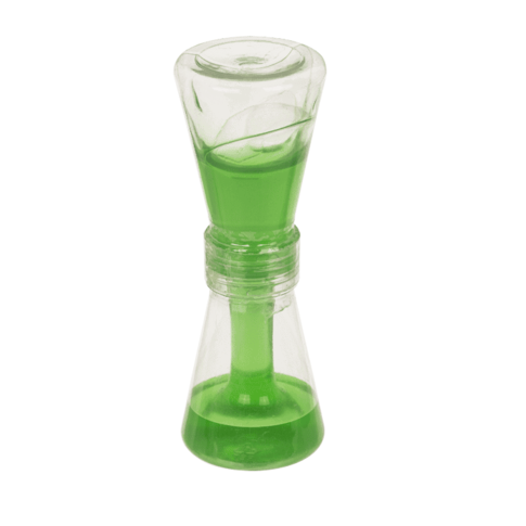 slime timer, slijm zandloper, liquid timer met slijm, dubbel speelplezier, sensoriek materiaal