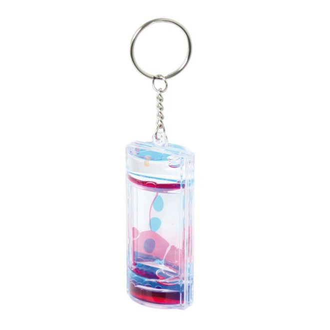 sleutelhanger liquid timer, lavaloper sleutelhanger