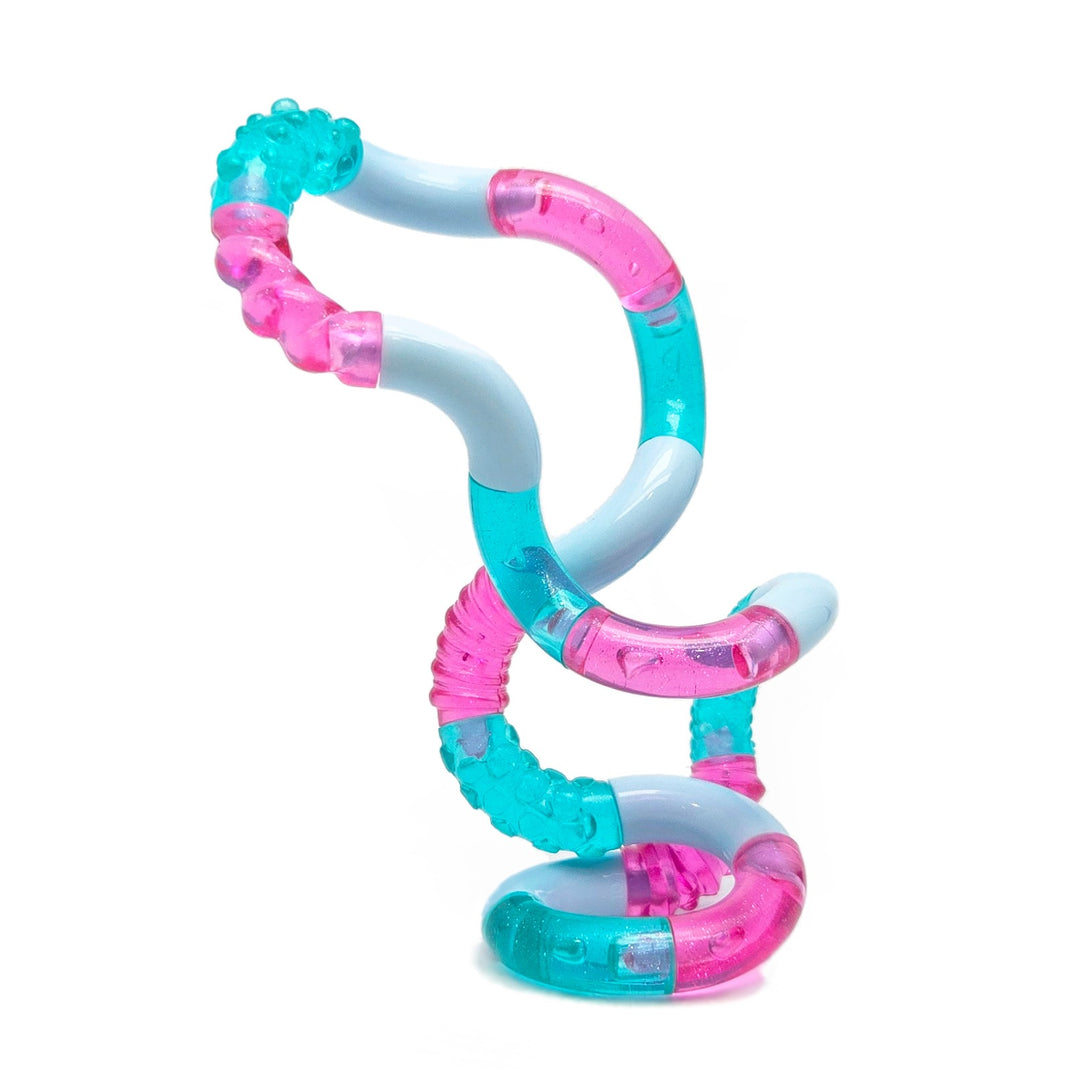 Tangle structuur blauw-roze