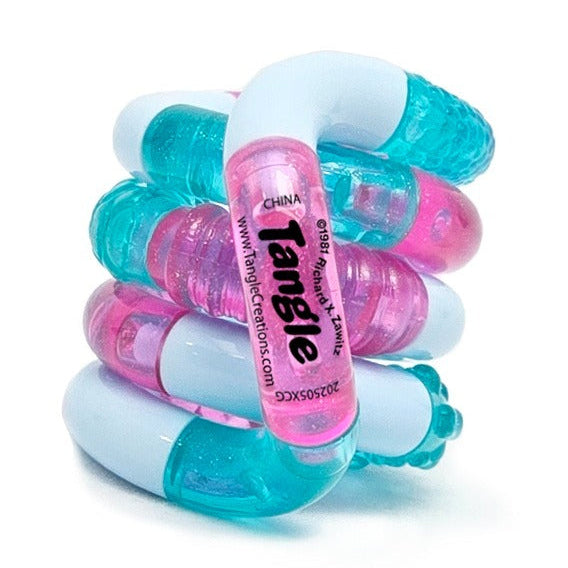 Tangle structuur, textured crazy frost, roze blauw, sensoriek speelgoed, 